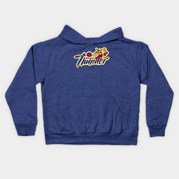 Quad City Thunder Basketball Kids Hoodie by Kitta’s Shop